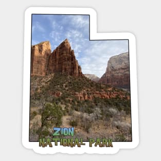 Utah State Outline - Zion National Park Sticker